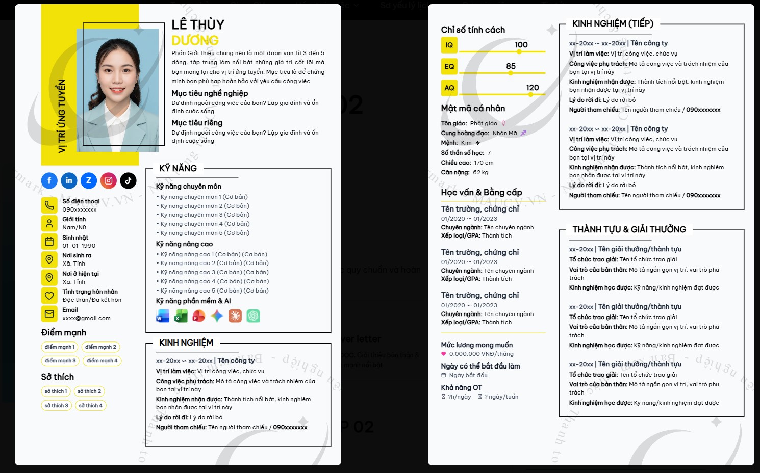 tạo cv chuyên nghiệp - maucv.vn